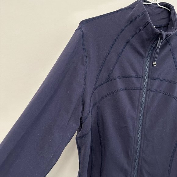 Lululemon Define Full Zip Mock Neck Long Sleeve Jacket Navy Women's 12 - Picture 5 of 16
